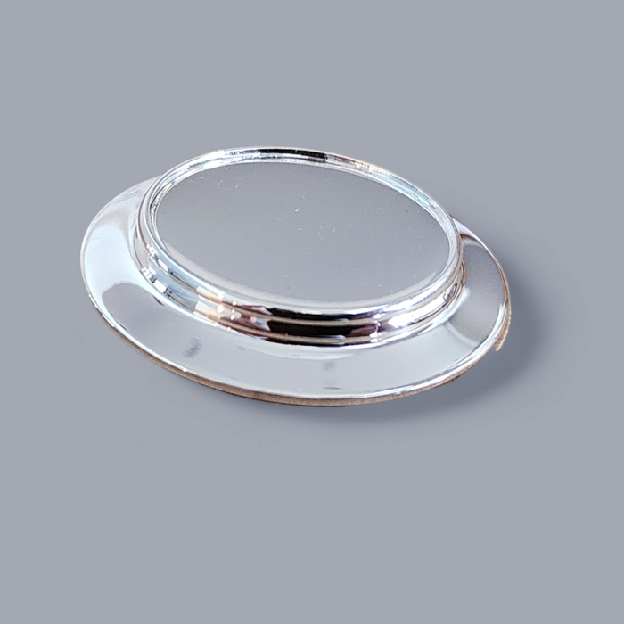 Upscale & Elegant Silver Circular Inset Pendant Setting 28mm Glue Pad