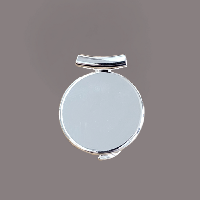 Upscale Round Cage Inset Pendant Setting with Overlay Design 28mm Glue Pad