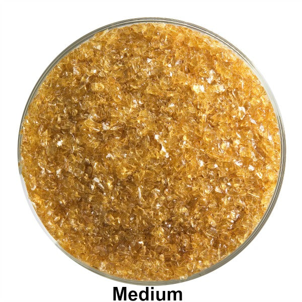 Bullseye Medium Amber Transparent Frit