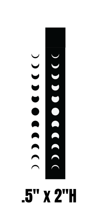 Moon Phases Enamel Fusing Decal -  .5" x 2"