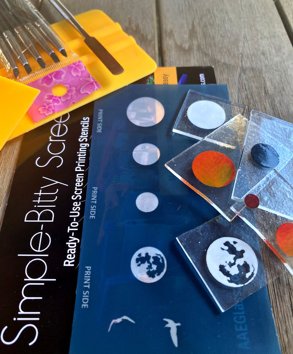 Suns & Moons Simple-Bitty Screen Ready-to-Use Screen Printing Stencil