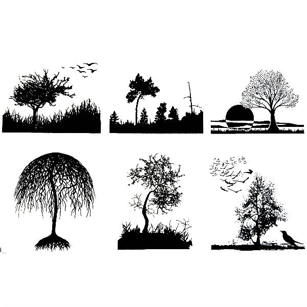 Forest Scenes Fusible Decal Sheet -  4" x 4"