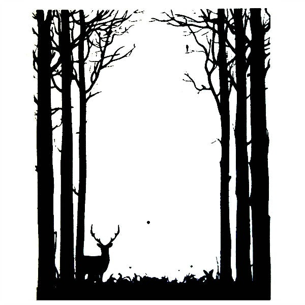 Forest Border Enamel Fusible Decal - 1.5" x 1.25"