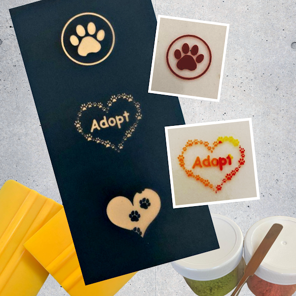Paws - Adopt Simple-Bitty Screen™ Ready-to-Use Screen Printing Stencil
