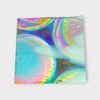Dazzle Dichroic - Balloons on Bullseye Aqua & White Streaky 3mm - 90 COE