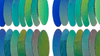 Fusible Dichroic Glass Elegant Oval Pre-Cut Pendant - Cool Color Spectrum - 90 COE
