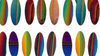Fusible Dichroic Glass Elegant Oval Pre-Cut Pendant - Sunset Blend Color Spectrum - 90 COE