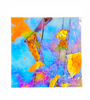 Reptilian Collage Dazzle Dichroic on White- 4" x 4" - 3mm 90 COE - Exclusive Designs (Copy)