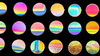 28mm Fusible Dichroic Rainbow Horizons Colors Precut Glass Circles - 90 COE, 3mm