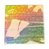 Dichro Dazzle - Clear Streamers, White Collage, Pastel Color Wash Fusible Glass, 4" x 4", 90 COE