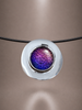 New! Upscale & Elegant Silver Circular Wavy Pendant Setting 28mm Glue Pad