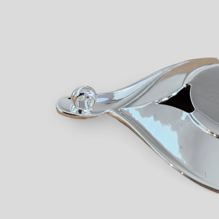 Upscale & Elegant Silver Teardrop Inset Pendant Setting 24mm Glue Pad