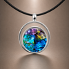 Silver Plated Round Blank Pendant Base, 18mm Blank Bezel Pendant Tray for Cabochon Setting, Fused Glass, Jewelry Making DIY Finding