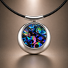 Round Silver Pendant Base, 25mm Blank Bezel Pendant Tray for Cabochon Setting, Fused Glass, Jewelry Making DIY Finding