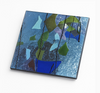 Violet-Blue, Green, Aqua & Pink Fracture Dazzle Dichroic - 4" x 4" - 3mm 90 COE