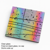 Dichro-Dazzle Sunset Rainbow with Black Frit/Black Fluid Lines 90 COE, 3MM Fusible Glass
