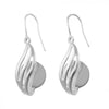 NEW! Wave Silver Plated Earring Setting , 14 mm Pad for Cabochon Setting, Fused Glass, Jewelry Making DIY Finding