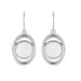 NEW! Ear Wire Dropper Silver Plated Earring Setting , 12 mm Pad for Cabochon Setting, Fused Glass, Jewelry Making DIY Finding