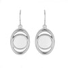 NEW! Ear Wire Dropper Silver Plated Earring Setting , 12 mm Pad for Cabochon Setting, Fused Glass, Jewelry Making DIY Finding