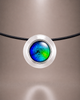 Upscale & Elegant Silver Circular Inset Pendant Setting 28mm Glue Pad