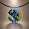 Upscale Round Cage Inset Pendant Setting with Overlay Design 28mm Glue Pad