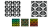 Nouveau Two Pack Reusable Silk Screen Stencils for Dichroic Glass Etching