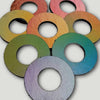 Fusible Dichroic Glass Donut Pre-Cut Pendant - Pastel Spectrum - 90 COE