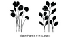 NEW! Plants Set 1 Simple Screen Adhesive Stencil Screens for Glass