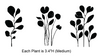 NEW! Plants Set 1 Simple Screen Adhesive Stencil Screens for Glass