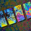 Lava Soft Ripple Texture on Black Glass • 3mm • 90 COE CBS/Bullseye