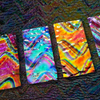 Twizzle Soft Ripple Texture on Black Glass • 3mm • 90 COE CBS/Bullseye