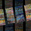 NEW! Tropical Rays Herringbone Clear Dichroic Glass • 3mm • 90 COE/Bullseye