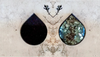 Teardrop DIY Glass Pendant Base [Black or Clear] 90 COE Fusible Precut Bullseye Glass Shapes