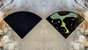 Feminine Fan DIY Glass Pendant Base [Black or Clear] 90 COE Fusible Precut Bullseye Glass Shapes