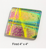 Dichro Dazzle Tropics Fusible Glass - 90 COE, 4"X4", 3MM
