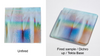 Dichro Dazzle Aqua Streaky Rainbow Dichroic Glass, 90 COE, 3mm 4" x 4"