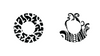 Deep Sea Duo - Simple Donut Screens – Reusable Fused Glass Silk Screens  (2” Donut Size)