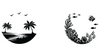 Tropical Paradise - Simple Donut Screens – Reusable Fused Glass Silk Screens  (2” Donut Size)