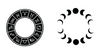 Zodiac Set - Simple Donut Screens – Reusable Fused Glass Silk Screens  (2” Donut Size)