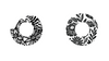 Fancy Floral Simple Donut Screens – Reusable Fused Glass Silk Screens (2” Donut Size)