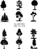 Mini Tree Set Simple-Bitty Screen™ Ready-to-Use Stencils