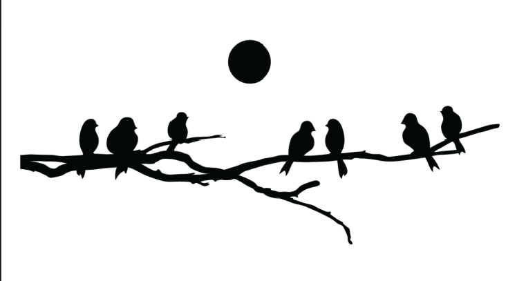 Gazing Birds Simple Screen™ Stencil