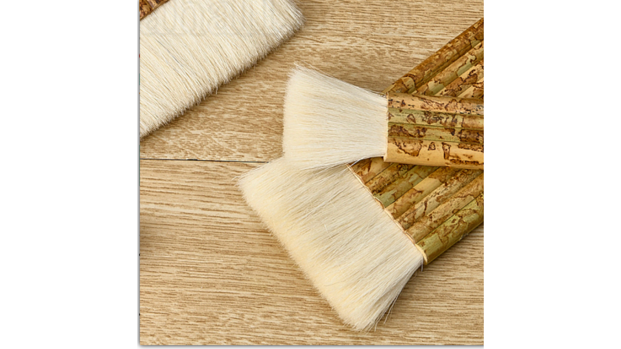 Set of (6) Hake Brushes for Kiln Washing - Variety of Sizes