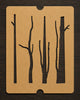 New! Variety of 4 Trees (Small or Large) Acrylic 1/8" Thick Specialty Powder + Frit Glass Stencil