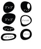 Minimalist Organic Shapes - Reusable Adhesive Stencil Screen
