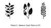 NEW!  Plants 3 -  Simple Screen Adhesive Reusable Stencil for Glass