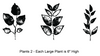 NEW! Plants 2 Simple Screen Adhesive Reusable Stencil for Glass