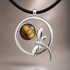 NEW! Dragonfly in Circle Pendant Setting w/ 10mm Cup for Cabachon