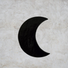Crescent Moon DIY Glass Pendant Base [Black or Clear] 90 COE Fusible Precut Bullseye Glass Shapes - SOLD INDIVIDUALLY