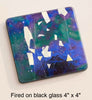 Dichro Dazzle Violet Fusion, White Confetti Glass - 4" x 4" - 3mm 90 COE
